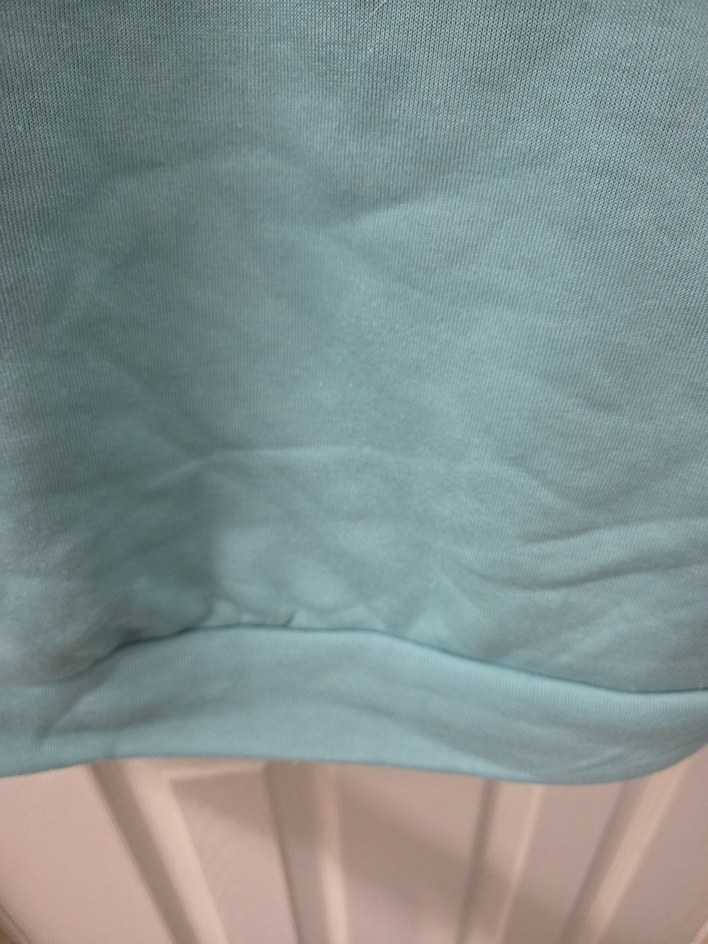 Week End Aqua Pullover Sweatshirt with Purple Print #0005 - Picture 2 of 7